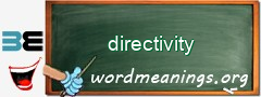 WordMeaning blackboard for directivity